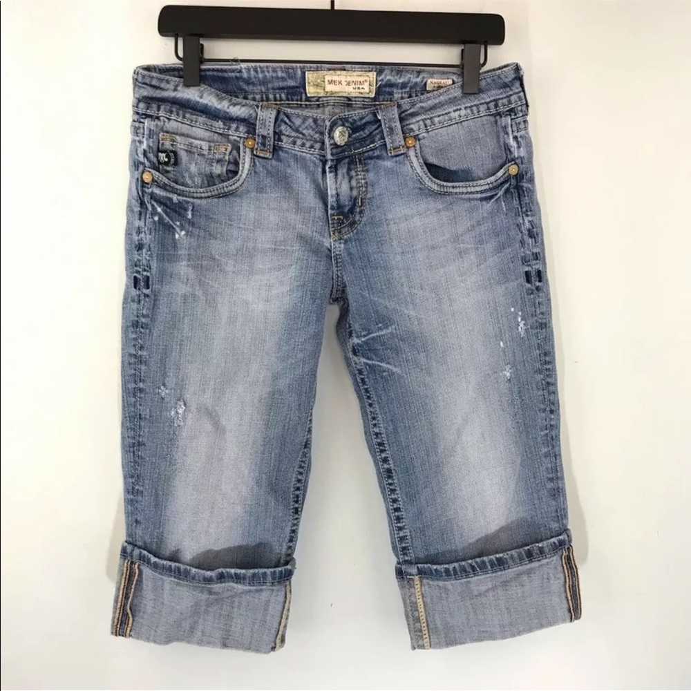 MEK Denim Crop Jeans Nassau Capri Roll Cuff Sz 29